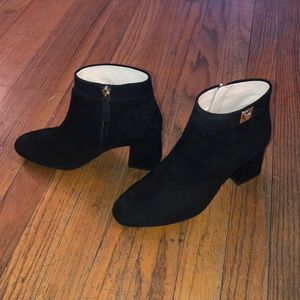 Kate spade black suede ankle boots. Size 7 1/2.